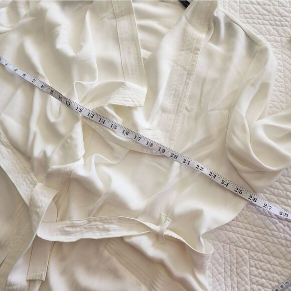 CAPSULE side pockets tie belt collar cascade side slit duster cardigan - Picture 15 of 16